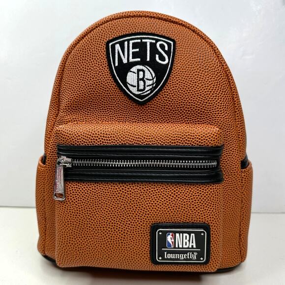 New Loungefly NBA Brooklyn Nets Mini Backpack Basketball NWT - Picture 1 of 8